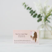 アイスクリームショップ割引カードカスタム ロイヤリティカード (スタンド正面)