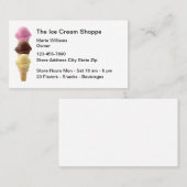 アイスクリームショップ小売ビジネスカード 名刺 (正面/裏面)