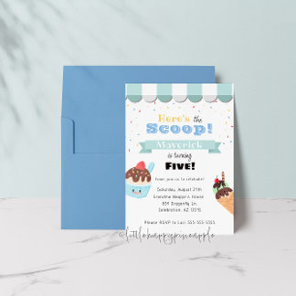 アイスクリームショップ誕生日招待状 招待状