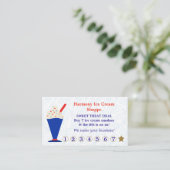 アイスクリームショップ顧客ロイヤリティ割引 ロイヤリティカード (スタンド正面)