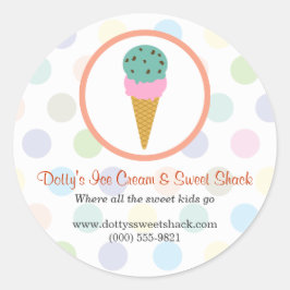 アイスクリームショップ ラウンドシール