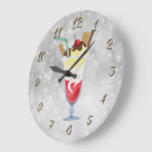 アイスクリームショップ ラージ壁時計 (傾斜)