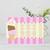 アイスクリームショッペ招待状 招待状 (スタンド正面)
