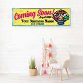 アイスクリームショッ来プのグランドオープニングバナー 横断幕 (インサイチュ)