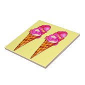 アイスクリームジェラートかわいいフードアート タイル (側面)