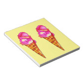 アイスクリームジェラートかわいいフードアート ノートパッド (アングル)