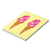 アイスクリームジェラートかわいいフードアート ノートパッド (回転)