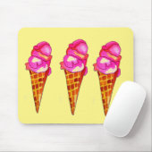アイスクリームジェラートかわいいフードアート マウスパッド (マウス)