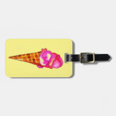 アイスクリームジェラートかわいいフードアート ラゲッジタグ (正面横)