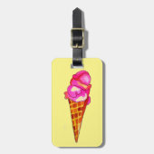 アイスクリームジェラートかわいいフードアート ラゲッジタグ (正面縦)