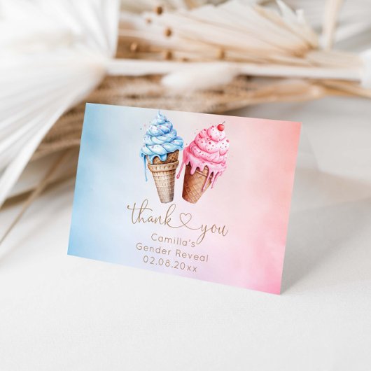 アイスクリームジェンダーがスクープの内容を明らかにする サンキューカード