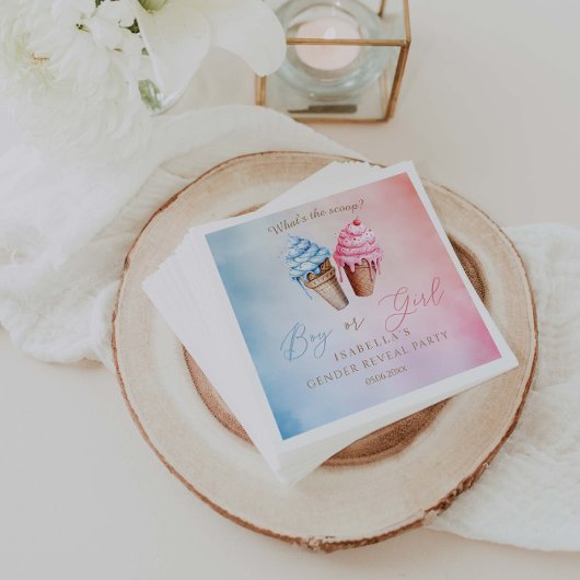 アイスクリームジェンダーがスクープの内容を明らかにする スタンダードカクテルナプキン