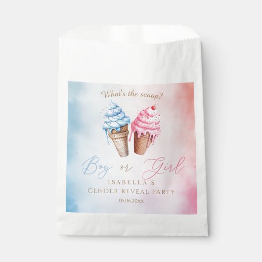 アイスクリームジェンダーがスクープの内容を明らかにする フェイバーバッグ (正面)