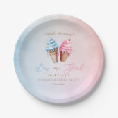 アイスクリームジェンダーがスクープの内容を明らかにする ペーパープレート (正面)