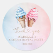 アイスクリームジェンダーがスクープの内容を明らかにする ラウンドシール (正面)