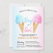 アイスクリームジェンダーがスクープパーティー 招待状 (正面)