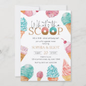 アイスクリームジェンダーがスクープパーティー 招待状 (正面)