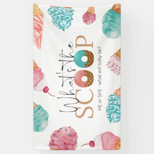 アイスクリームジェンダーがスクープパーティー 横断幕 (縦)