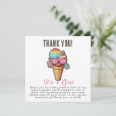 アイスクリームジェンダーがパーティーを女の子に サンキューカード (スタンド正面)