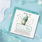 アイスクリームジェンダーがパーティーを男の子に明かす サンキューカード