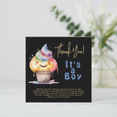 アイスクリームジェンダーがパーティーを男の子に明かす サンキューカード (スタンド正面)