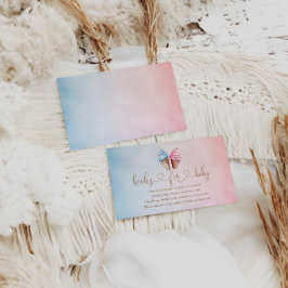 アイスクリームジェンダーがベビーの本を明かす エンクロージャーカード