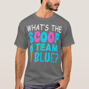 アイスクリームジェンダーが一致するチームを明らかにするブルーテーマ Tシャツ