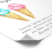 アイスクリームジェンダーの明らかにパーティーカスタムの兆候 ポスター (角)