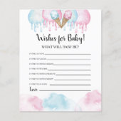 アイスクリームジェンダーはベビーカードの願いを明らかにする。 (正面)