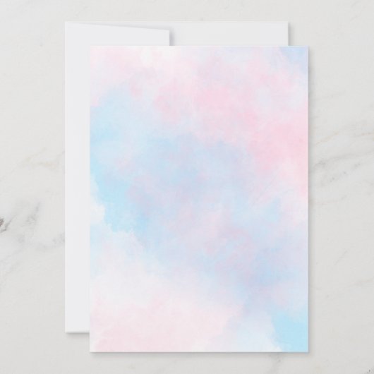 アイスクリームジェンダーパーティーの明かすスクープ 招待状 (裏面)