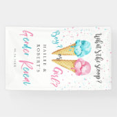 アイスクリームジェンダーパーティーウェルカムバナー 横断幕 (横)