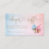 アイスクリームジェンダーリビールおむつラッフル エンクロージャーカード (正面)