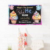 アイスクリームジェンダーリビールウェルカムパーティー 横断幕 (インサイチュ)