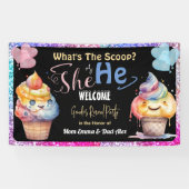 アイスクリームジェンダーリビールウェルカムパーティー 横断幕 (横)