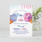 アイスクリームジェンダーリビールパーティの招待状 招待状 (スタンド正面)