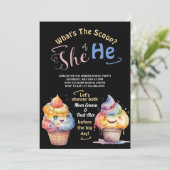 アイスクリームジェンダーリビールパーティの招待状 招待状 (スタンド正面)