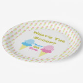 アイスクリームジェンダーリビール紙プレート ペーパープレート (アングル)