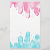 アイスクリームジェンダー明らかにするパーティーベビービンゴゲーム (裏面)