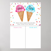 アイスクリームジェンダー明らかに男の子の予測記号 ポスター (正面)