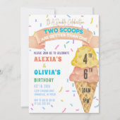 アイスクリームジョイント誕生日兄弟姉妹複合従兄弟 招待状 (正面)