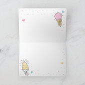 アイスクリームスイーツお祝いハッピーバースデー カード (内部)