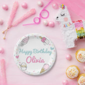 アイスクリームスイーツお祝いバースデーパーティーエイジ ペーパープレート (パーティー)