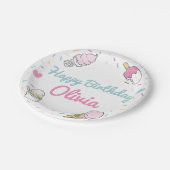 アイスクリームスイーツお祝いバースデーパーティーエイジ ペーパープレート (アングル)