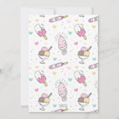 アイスクリームスイーツお祝いバースデーパーティーエイジ 招待状 (裏面)