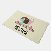 アイスクリームスイートトリートウェルカム ドアマット (アングル)
