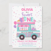 アイスクリームスイートワン誕生日アイスクリームトラック 招待状 (正面)