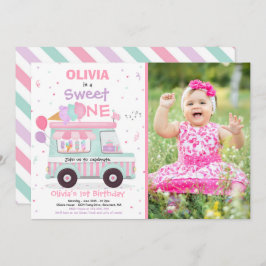 アイスクリームスイートワン誕生日アイスクリームトラックInvit 招待状