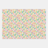 アイスクリームスウィートトリートアンドスプリンクルスバースデーパーティー ラッピングペーパーシート (正面)