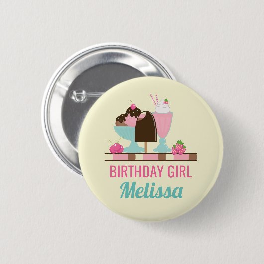 アイスクリームスウィートトリートメント 缶バッジ (正面&裏面)