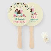 アイスクリームスウィートトリート誕生日バッシュ ハンドファン (正面&裏面)